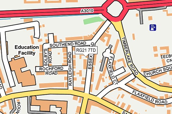 RG21 7TD map - OS OpenMap – Local (Ordnance Survey) RG21 7TD map - OS OpenMap – Local (Ordnance Survey)
