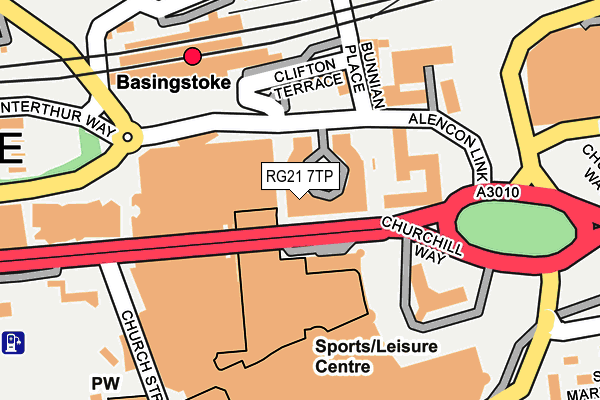 RG21 7TP map - OS OpenMap – Local (Ordnance Survey) RG21 7TP map - OS OpenMap – Local (Ordnance Survey)