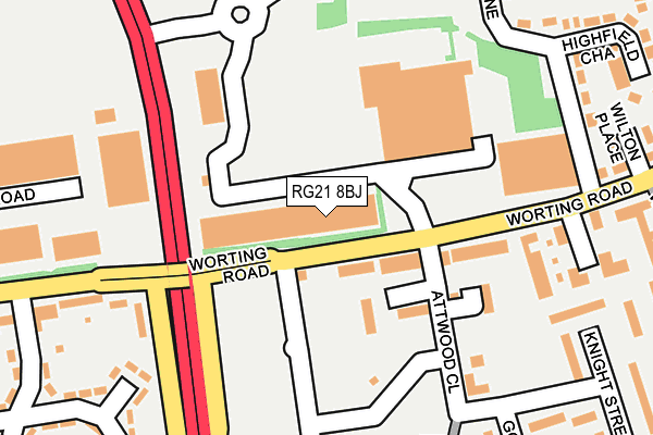 RG21 8BJ map - OS OpenMap – Local (Ordnance Survey) RG21 8BJ map - OS OpenMap – Local (Ordnance Survey)