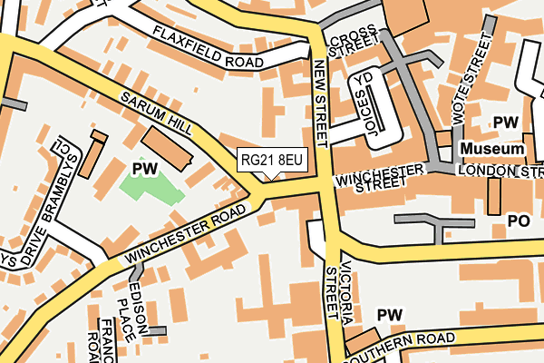 RG21 8EU map - OS OpenMap – Local (Ordnance Survey) RG21 8EU map - OS OpenMap – Local (Ordnance Survey)