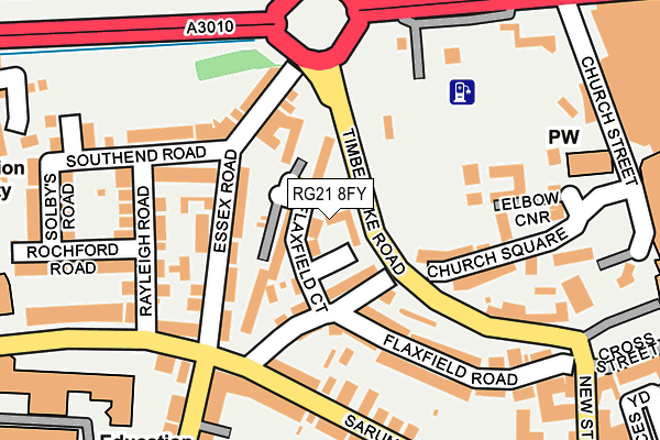 RG21 8FY map - OS OpenMap – Local (Ordnance Survey)