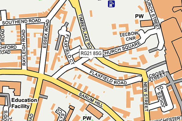 RG21 8SG map - OS OpenMap – Local (Ordnance Survey) RG21 8SG map - OS OpenMap – Local (Ordnance Survey)