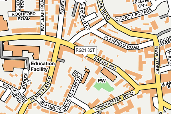 RG21 8ST map - OS OpenMap – Local (Ordnance Survey) RG21 8ST map - OS OpenMap – Local (Ordnance Survey)