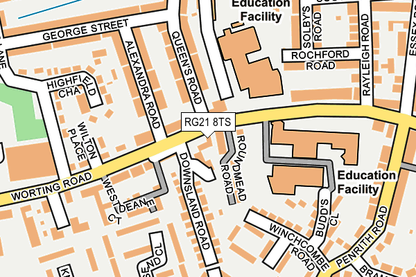 RG21 8TS map - OS OpenMap – Local (Ordnance Survey) RG21 8TS map - OS OpenMap – Local (Ordnance Survey)