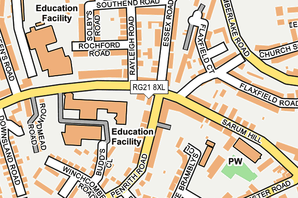 RG21 8XL map - OS OpenMap – Local (Ordnance Survey) RG21 8XL map - OS OpenMap – Local (Ordnance Survey)