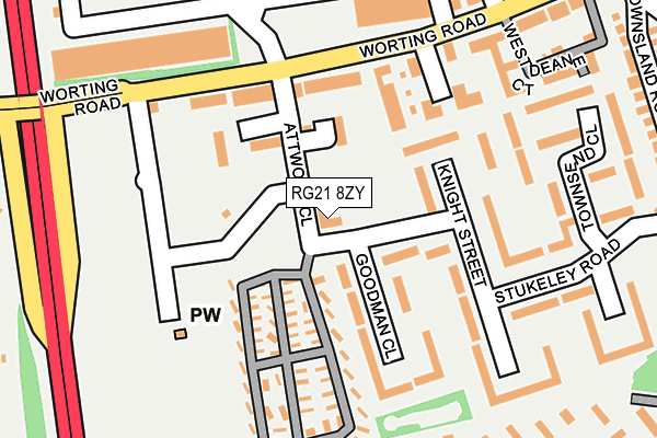 RG21 8ZY map - OS OpenMap – Local (Ordnance Survey) RG21 8ZY map - OS OpenMap – Local (Ordnance Survey)