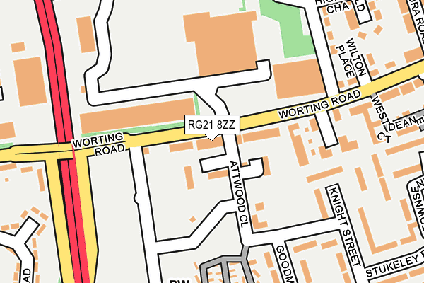RG21 8ZZ map - OS OpenMap – Local (Ordnance Survey) RG21 8ZZ map - OS OpenMap – Local (Ordnance Survey)