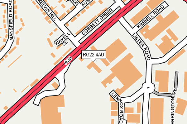 RG22 4AU map - OS OpenMap – Local (Ordnance Survey) RG22 4AU map - OS OpenMap – Local (Ordnance Survey)