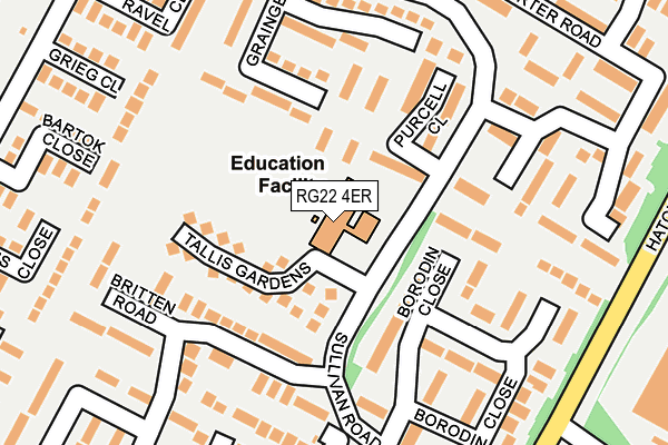 RG22 4ER map - OS OpenMap – Local (Ordnance Survey) RG22 4ER map - OS OpenMap – Local (Ordnance Survey)
