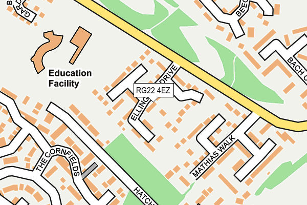 RG22 4EZ map - OS OpenMap – Local (Ordnance Survey) RG22 4EZ map - OS OpenMap – Local (Ordnance Survey)