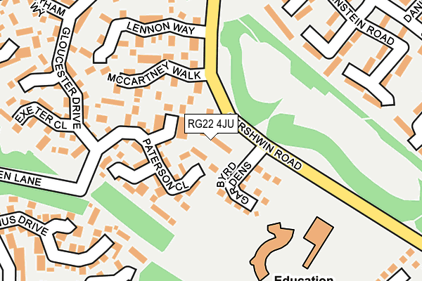 RG22 4JU map - OS OpenMap – Local (Ordnance Survey) RG22 4JU map - OS OpenMap – Local (Ordnance Survey)