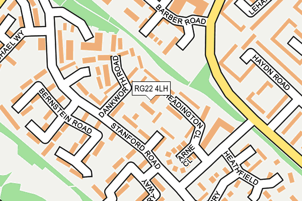 RG22 4LH map - OS OpenMap – Local (Ordnance Survey) RG22 4LH map - OS OpenMap – Local (Ordnance Survey)