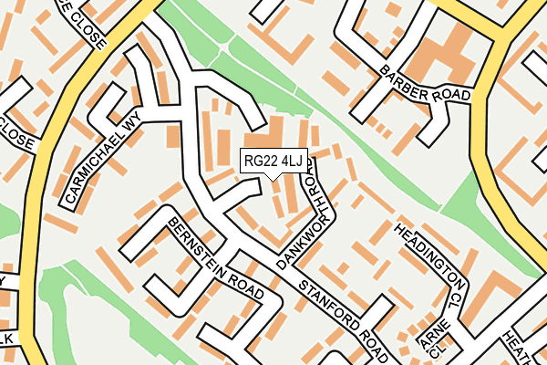 RG22 4LJ map - OS OpenMap – Local (Ordnance Survey) RG22 4LJ map - OS OpenMap – Local (Ordnance Survey)