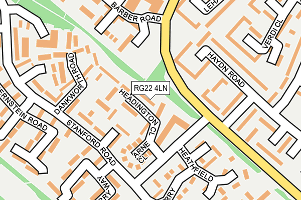 RG22 4LN map - OS OpenMap – Local (Ordnance Survey) RG22 4LN map - OS OpenMap – Local (Ordnance Survey)