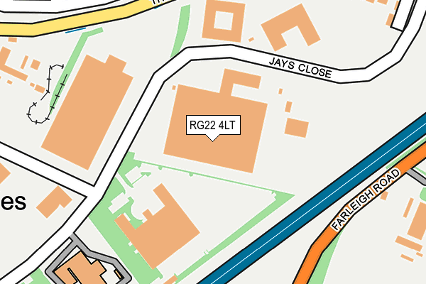 RG22 4LT map - OS OpenMap – Local (Ordnance Survey) RG22 4LT map - OS OpenMap – Local (Ordnance Survey)