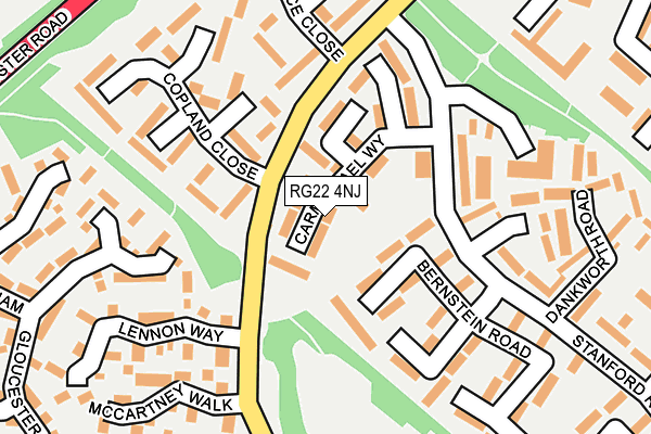 RG22 4NJ map - OS OpenMap – Local (Ordnance Survey) RG22 4NJ map - OS OpenMap – Local (Ordnance Survey)
