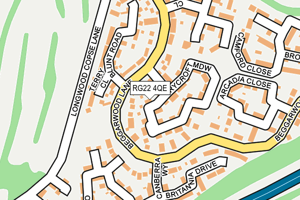RG22 4QE map - OS OpenMap – Local (Ordnance Survey) RG22 4QE map - OS OpenMap – Local (Ordnance Survey)