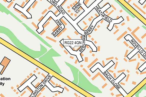 RG22 4QN map - OS OpenMap – Local (Ordnance Survey) RG22 4QN map - OS OpenMap – Local (Ordnance Survey)