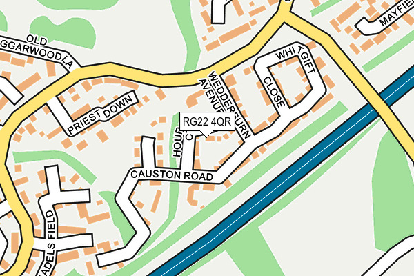 RG22 4QR map - OS OpenMap – Local (Ordnance Survey) RG22 4QR map - OS OpenMap – Local (Ordnance Survey)