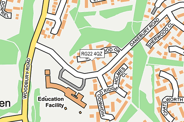 RG22 4QZ map - OS OpenMap – Local (Ordnance Survey) RG22 4QZ map - OS OpenMap – Local (Ordnance Survey)