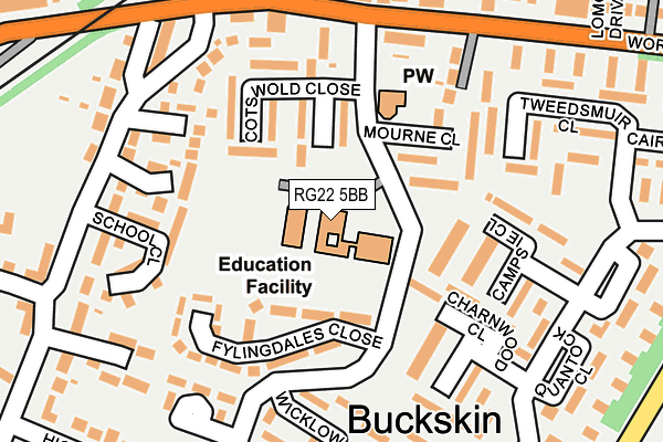 RG22 5BB map - OS OpenMap – Local (Ordnance Survey) RG22 5BB map - OS OpenMap – Local (Ordnance Survey)