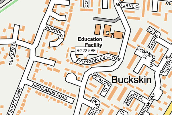 RG22 5BF map - OS OpenMap – Local (Ordnance Survey) RG22 5BF map - OS OpenMap – Local (Ordnance Survey)