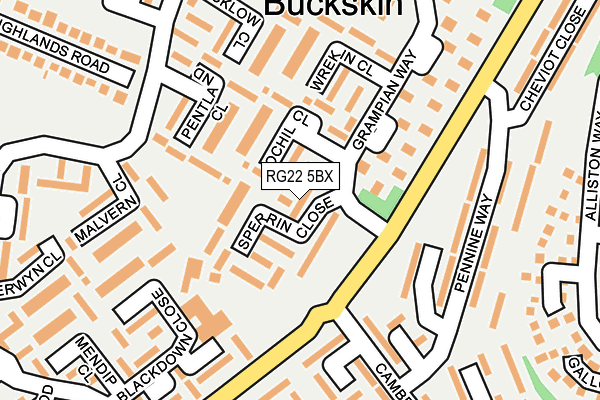 RG22 5BX map - OS OpenMap – Local (Ordnance Survey) RG22 5BX map - OS OpenMap – Local (Ordnance Survey)