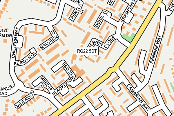 RG22 5DT map - OS OpenMap – Local (Ordnance Survey) RG22 5DT map - OS OpenMap – Local (Ordnance Survey)