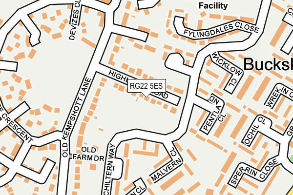 RG22 5ES map - OS OpenMap – Local (Ordnance Survey) RG22 5ES map - OS OpenMap – Local (Ordnance Survey)