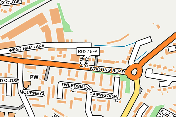 RG22 5FA map - OS OpenMap – Local (Ordnance Survey) RG22 5FA map - OS OpenMap – Local (Ordnance Survey)