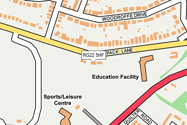 RG22 5HF map - OS OpenMap – Local (Ordnance Survey) RG22 5HF map - OS OpenMap – Local (Ordnance Survey)
