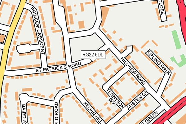 RG22 6DL map - OS OpenMap – Local (Ordnance Survey) RG22 6DL map - OS OpenMap – Local (Ordnance Survey)