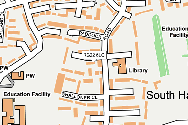 RG22 6LQ map - OS OpenMap – Local (Ordnance Survey) RG22 6LQ map - OS OpenMap – Local (Ordnance Survey)