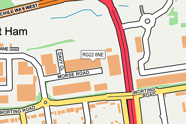 RG22 6NE map - OS OpenMap – Local (Ordnance Survey) RG22 6NE map - OS OpenMap – Local (Ordnance Survey)