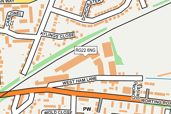 RG22 6NG map - OS OpenMap – Local (Ordnance Survey) RG22 6NG map - OS OpenMap – Local (Ordnance Survey)