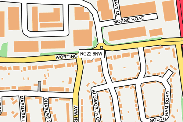 RG22 6NW map - OS OpenMap – Local (Ordnance Survey) RG22 6NW map - OS OpenMap – Local (Ordnance Survey)