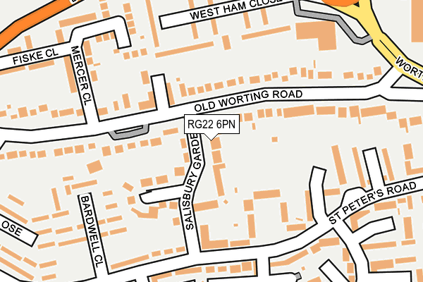 RG22 6PN map - OS OpenMap – Local (Ordnance Survey) RG22 6PN map - OS OpenMap – Local (Ordnance Survey)