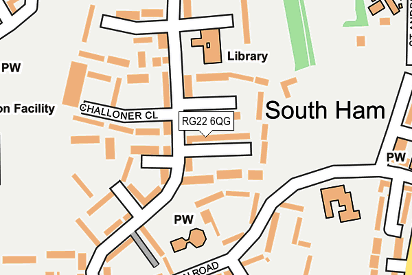 RG22 6QG map - OS OpenMap – Local (Ordnance Survey)
