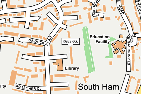 RG22 6QJ map - OS OpenMap – Local (Ordnance Survey) RG22 6QJ map - OS OpenMap – Local (Ordnance Survey)