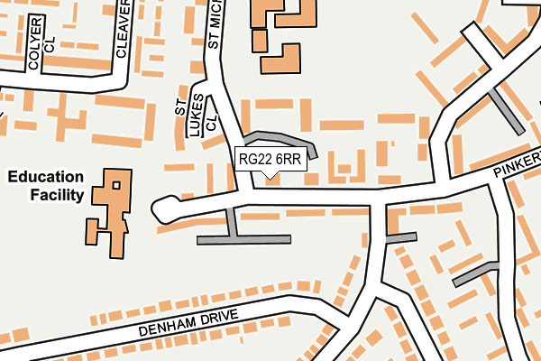 RG22 6RR map - OS OpenMap – Local (Ordnance Survey) RG22 6RR map - OS OpenMap – Local (Ordnance Survey)