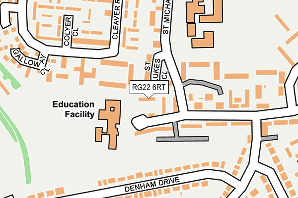 RG22 6RT map - OS OpenMap – Local (Ordnance Survey) RG22 6RT map - OS OpenMap – Local (Ordnance Survey)