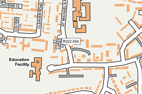 RG22 6SA map - OS OpenMap – Local (Ordnance Survey) RG22 6SA map - OS OpenMap – Local (Ordnance Survey)