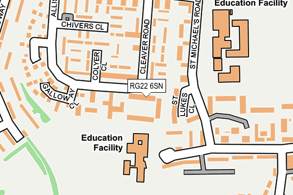 RG22 6SN map - OS OpenMap – Local (Ordnance Survey) RG22 6SN map - OS OpenMap – Local (Ordnance Survey)