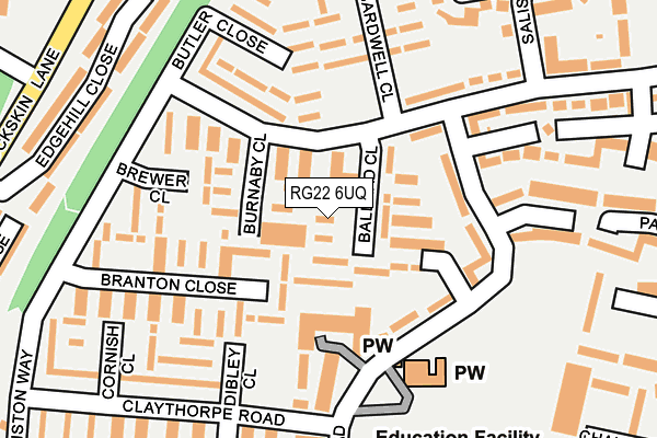 RG22 6UQ map - OS OpenMap – Local (Ordnance Survey) RG22 6UQ map - OS OpenMap – Local (Ordnance Survey)