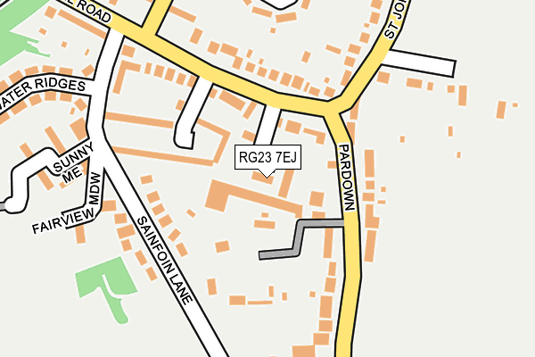 RG23 7EJ map - OS OpenMap – Local (Ordnance Survey) RG23 7EJ map - OS OpenMap – Local (Ordnance Survey)