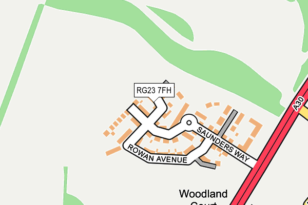 RG23 7FH map - OS OpenMap – Local (Ordnance Survey) RG23 7FH map - OS OpenMap – Local (Ordnance Survey)