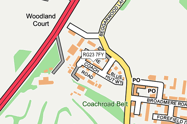 RG23 7FY map - OS OpenMap – Local (Ordnance Survey) RG23 7FY map - OS OpenMap – Local (Ordnance Survey)
