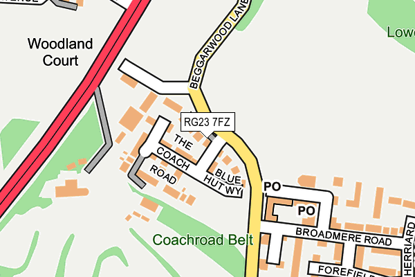 RG23 7FZ map - OS OpenMap – Local (Ordnance Survey) RG23 7FZ map - OS OpenMap – Local (Ordnance Survey)