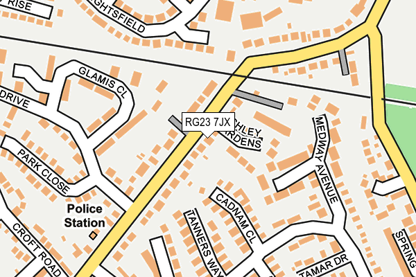 RG23 7JX map - OS OpenMap – Local (Ordnance Survey) RG23 7JX map - OS OpenMap – Local (Ordnance Survey)