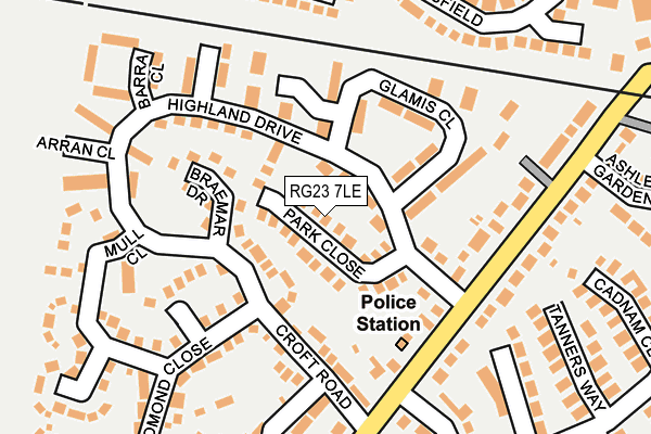 RG23 7LE map - OS OpenMap – Local (Ordnance Survey) RG23 7LE map - OS OpenMap – Local (Ordnance Survey)